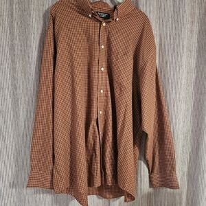 Roundtree And Yorke Classics Orange Long Sleeve Button Down Shirt XXL